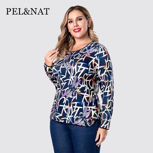 T-shirt P N Maglietta da donna Strisce di colore Stampa libellula Plus Size Moda Donna Abbigliamento esterno per top femminile F7006