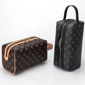 Bolsa cosmética feminina estampada europeia e americana, portátil, grande capacidade, armazenamento de viagem, à prova d'água, organizador 3134293n