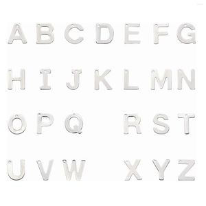 Charms 26pcs/set Small 304 Stainless Steel Alphabet Pendant Letter A-Z For Jewelry Making 11-12x5.5-11x0.5-0.8mm