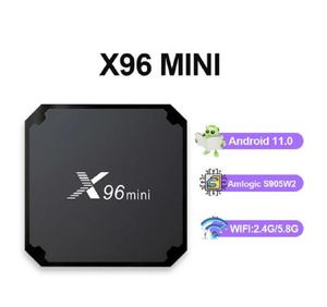 X96 Mini Android 11 إصدار جديد صندوق تلفاز ذكي X96mini Amlogic S905W2 رباعي النواة دعم 2.4G 5.0 WIFI Media Player Set-Top Box