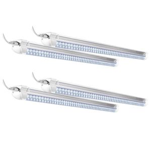 T8 lâmpada led tubo de luz 2ft 20w 2000lm branco claro leitoso capa dupla forma v integrado único dispositivo elétrico tubo luz luz de teto