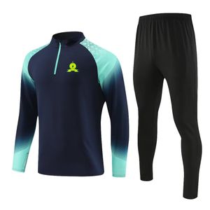 Mamelodi Sundowns Men's sportswear outdoor training clothing adult semi-zipper breathable sweatshirt jogging casual long sleeve suit