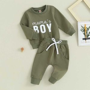 Kleidung Sets Herbst Casual Baby Jungen Outfits Neugeborene Kleidung Drucken Langarm Sweatshirt Tops Hosen Set Infant Weiche Anzüge