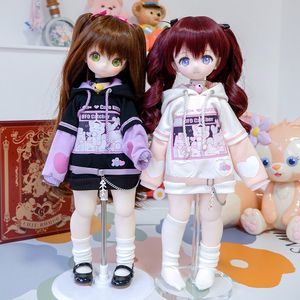 ドールアクセサリー16 14 13 BJDドールズ服かわいい猫セーターセーターフーディージャケット