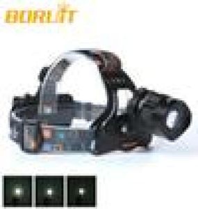 Boruit 2500LM 2 LED Headlight 5-Modes Headlamp Head focusing Torch+USB Charger+18650 4000mAh Batteries Fishing Camping7800285