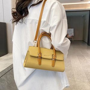 Omuz çantaları 2023 Moda Vintage Kadın Çanta Undergold Bag Sıradan Kadınlar Düz Renk Crossbody Kadın Çanta Debriyajı