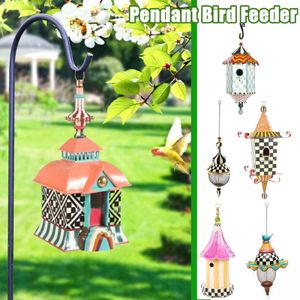 Feeding Pendant Bird Feeder for Garden Bird House Resin Hanging Birds Nest Decorative Courtly Check