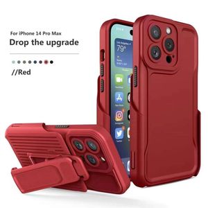 Stoßfeste Hüllen für das iPhone 15 Pro Max, Handyhülle aus PC-Material mit hinterer Cliphalterung auf Lager