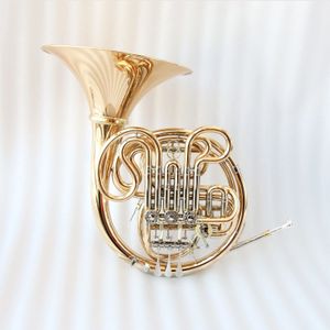 First Class 103 Style Double French Horn Full Gold Brass French Horn Professional Level Bästa kostnad Fransk horn