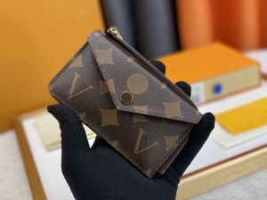 Modedesigner plånböcker lyxiga brazza handväska män kvinnor koppling väskor högkvalitativa blommobrev mynt förföljer långa korthållare med original box dammväska 69431