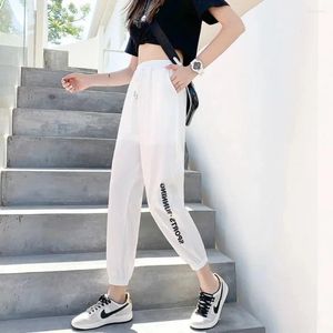 Women's Pants Summer Thin Ice Silk Quick Dried Sports Style Feet Covering And Meat Versatile Running Casual Small