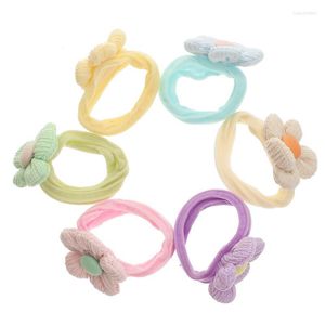 Anklets 6pcs Flower Hair Strings Children Elastic Ropes Tie For Girls