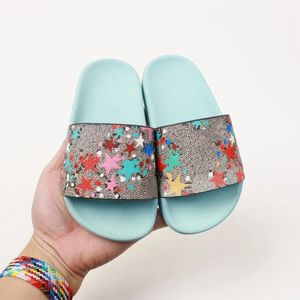 العلامة التجارية Slides Infant Sandals New Born Baby Slips on Boys Girls Children Slippers with Box Size 26-35