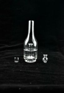 Glas-Shisha-Raucherset ist mit transparentem Peak oder Carta Two-Art-Cup-Fabrik-Direktverkaufspreiszugeständnissen ZZ ausgestattet