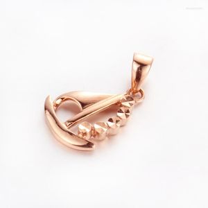 Cadeias Moda de veleiro pequeno pescoço para mulher 14k Pingente de ouro rosa Luz de luxo, design criativo requintado 585 jóias roxas