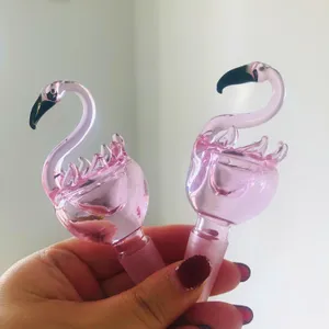 Flamigo Slider 14 mm männlicher Glasbongkopf mit dicker Shisha Pyrex Bunte goldene Ananas-Rauchglasschüsseln Wasserpfeifen für Dab Rigs