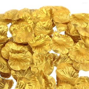 Decorative Flowers Petals Rose Flower Gold Artificial Decorations Romantic Valentines False Day Fake Weddings Gifts Wedding Para Decoration