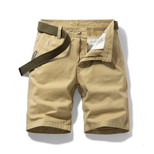 Mäns shorts sommar 100% bomullshorts män solid avslappnad högkvalitativ affär sociala shorts män Bermudas Loose Luxury Khaki Joggers 230427