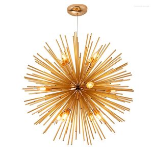 Lampadari Lampadario moderno a soffitto Oro Soggiorno Camera da letto Cucina Loft Lampade a sospensione Indoor Ligts Lusture Fixture Regalo gratuito