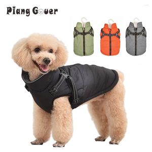 Abbigliamento per cani Gilet caldo Cappotto in cotone per animali domestici Giacca con cinturino riflettente Abbigliamento per piccole medie Verde Grigio Nero.