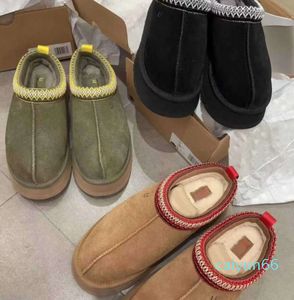 Damen-Hausschuhe, Kastanienfell-Slides, klassischer Ultra-Mini-Schneestiefel, Australien, winddicht