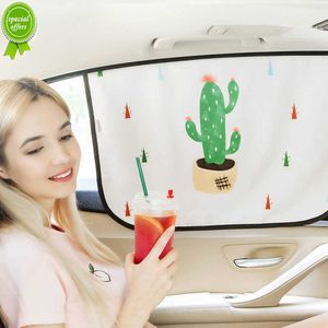 Carro New Car Blind Clort Anti-UV Cortina Lateral Janela Sunshade Baby Kid de desenho animado