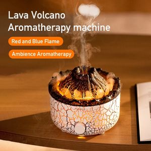 Dekorativa föremål Figurer Volcano Aromaterapi luftfuktare diffusorer 560 ml eteriska oljor diffusor för hemma ultraljud med LED -ljus 231124