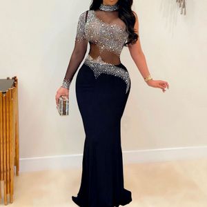 Plus size Dresses Size Women Party Mesh Elegant 2023 Spring Lady Casual Birthday Robe Female Luxury Evening Gowns 230426