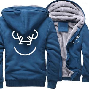 Men's Jackets Smiling Bicycle Face Funny Cycling Mens Jacket Fashion Fleece Tracksuit Winter Thicken Warm Sweatshirt Zipper Windproof