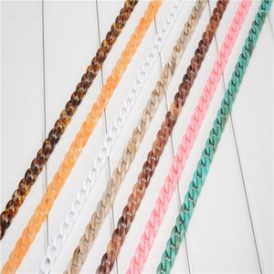 Chains 120cm DIY Acrylic Resin Chain Bag Handbag Plastic Strap Fashion Colorful Women Necklace Charms Accessories Shoulder