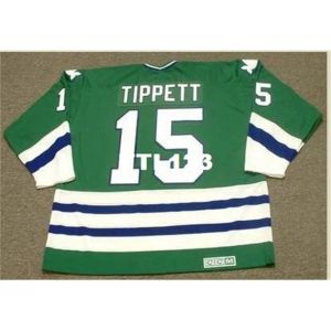 740 #15 DAVE TIPPETT Hartford Whalers 1983 CCM Vintage Hockey-Trikot oder individuelles Retro-Trikot mit beliebigem Namen oder Nummer