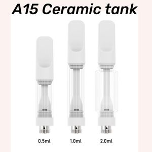 EU US HOT Original A15 Ceramic empty Carts Bulb Pyrex Fat Glass Cartridge 0.5ml 1.0ml 2.0ml Ceramc Coil Atomizer Manufacturer Supply 510 Batteries Compatible