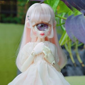 Dolls BJD 14 Cyclops Girls Flat Feet Body Candy Color Sweet Resin Toys Gift Ball Normal Skin Jointed Pre Order 230427