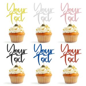 Andere Partyzubehör für Veranstaltungen, personalisierte Cupcake-Topper, 12 Stück, Cupcake-Dekoration 231127