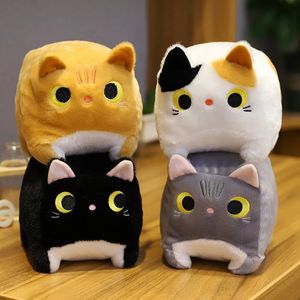 Cartoon Animal Square Pocket Cat Plush Toy Figure Big Black Cat Stuffed Toy Figure 8 "claw Machine Rag Doll Kitten Doll 15cm LA627