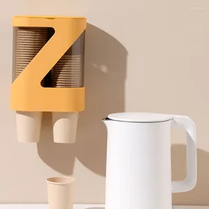 Storage Bottles Disposable Cup Holder Automatic Remover Paper Wall-mounted Household Water Dispenser And