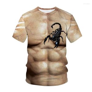 Męskie koszule 2023 3D Digital Printing Hunk Muscl Shirt Mężczyzna Kobieta Summer Zabawne dorosłe dziecko popula