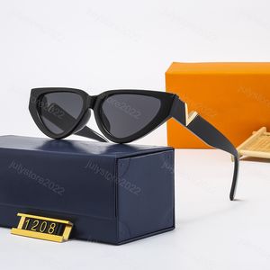 Luxus-Designer-Sonnenbrille V Vintage für Damen Herren polarisierte Cat Eye-Sonnenbrille Goggle Senior Eyewear Brillengestell Metall Herren Designer-Zubehör mit Box