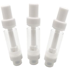 Cartuchos Vape 510 Thread Branco Vaporizador Vazio 2ml Carrinhos Full Cerâmica Atomizador Cerâmica Bobina Pressão na Ponta Tanque de Vidro Cerâmica Mouthtip Pure Taste EUA Estoque Óleo Grosso