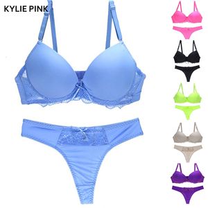 Mulheres sexy e roupa interior conjunto lingerie renda calcinha conjuntos meninas push up sutiãs doces cores sem costura sutiã tanga terno íntimo 230427