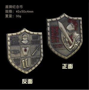 Arts and Crafts European and American handicraft collectibles, gift souvenirs, shaped shield commemorative coins