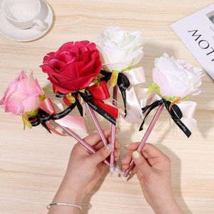 School Office Supplies Foam Rose Writing Tool Artificial Flower Signature Gel Pens Ballpoint Pen Neutral