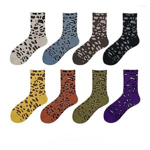 Damensocken, modisch, Leopardenmuster, Frühling und Herbst, High Street, sexy, wild, trendig, warm