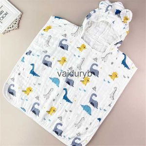 Havlu Cüppeler 1-8 Yıllık Kapüşonlu Batrobe Çocuklar İçin 6 Katmanlı Muslin Çocukları Cape Pamuk Pelerin Banyosu Hoodvaiduryb ile