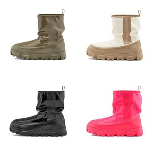 Designer Classic Brellah Mini Boots Senape Seed Jasmine Regal Blu Bruciato Oliva Nero Rosa donna Pelle scamosciata Tomaia Luxury Winter Leather Mezza donna Stivaletti da neve Stivale 35-40