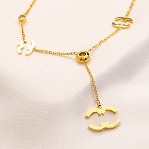 T GG Colares Ouro Amor Pingente Colar 18K Correntes de Ouro Gargantilha Mulheres Jóias Festa de Casamento Presente Colar Novo Estilo Aço Inoxidável 925 Sliver N