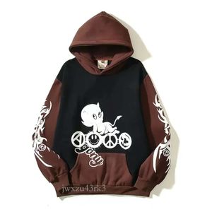 Hellstar Sporuit Erkek ve Kadın Tasarımcı Hoodie Uzun Kollu Pantolon Sokak Sokak Hip Hop Retro Alfabe Baskı Yüksek Gri Mavi Kırmızı Beyaz 2254 5740