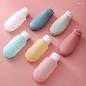 Lagringsflaskor 3st resorflaska Set 60 ml tom färgad plastchampo duschgelg gelopabla containerstorlek pressar rör