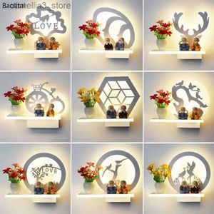 Wall Lamps Modern Led Wall Lamp 15W 220V Romantic Refreshing Vase Bedside Bedroom Living Room Aisle Balcony Children's Room Light Fixture Q231127