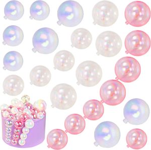 Andra evenemangsfestleveranser 24 datorer Bollar Cake Toppers Bubble Balls Mini Balloon Cake Topper Pearl Insert Cupcake Diy Decoration For Wedding Anniversary 231127